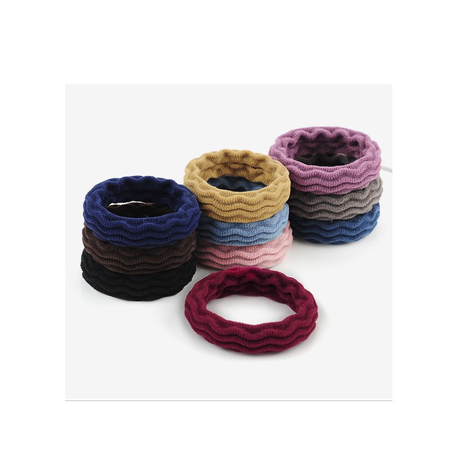 Sét 20 dây buộc tóc bản to trong hộp nhựa trong siêu bền (giao hàng như hình)HD17