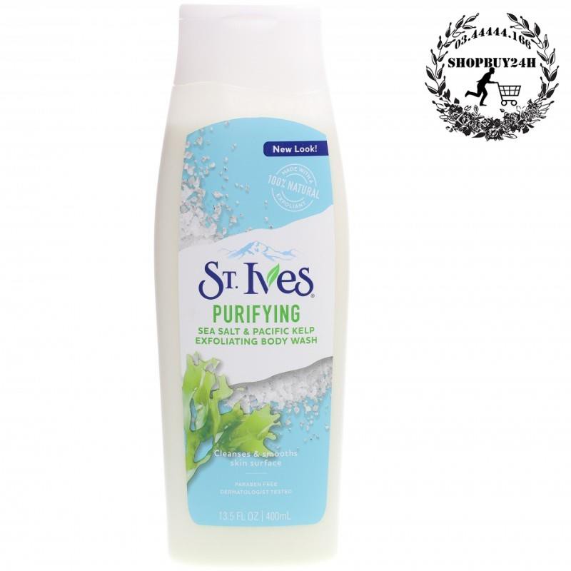 HCM -  Sữa Tắm Muối Biển St. Ives Purifying Sea Salt Body Wash 400ml