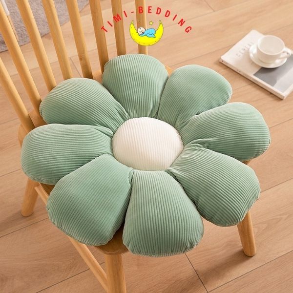 Gối ngồi bệt – Gối tựa lưng văn phòng hình hoa nhiều màu sắc đường kính 40cm, 60cm và 80cm – Timibedding