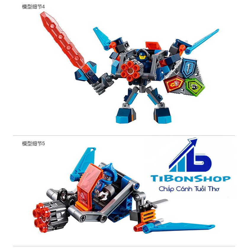 Đồ chơi lắp ráp lego nexo knights máy bay của clay Bela 10596.