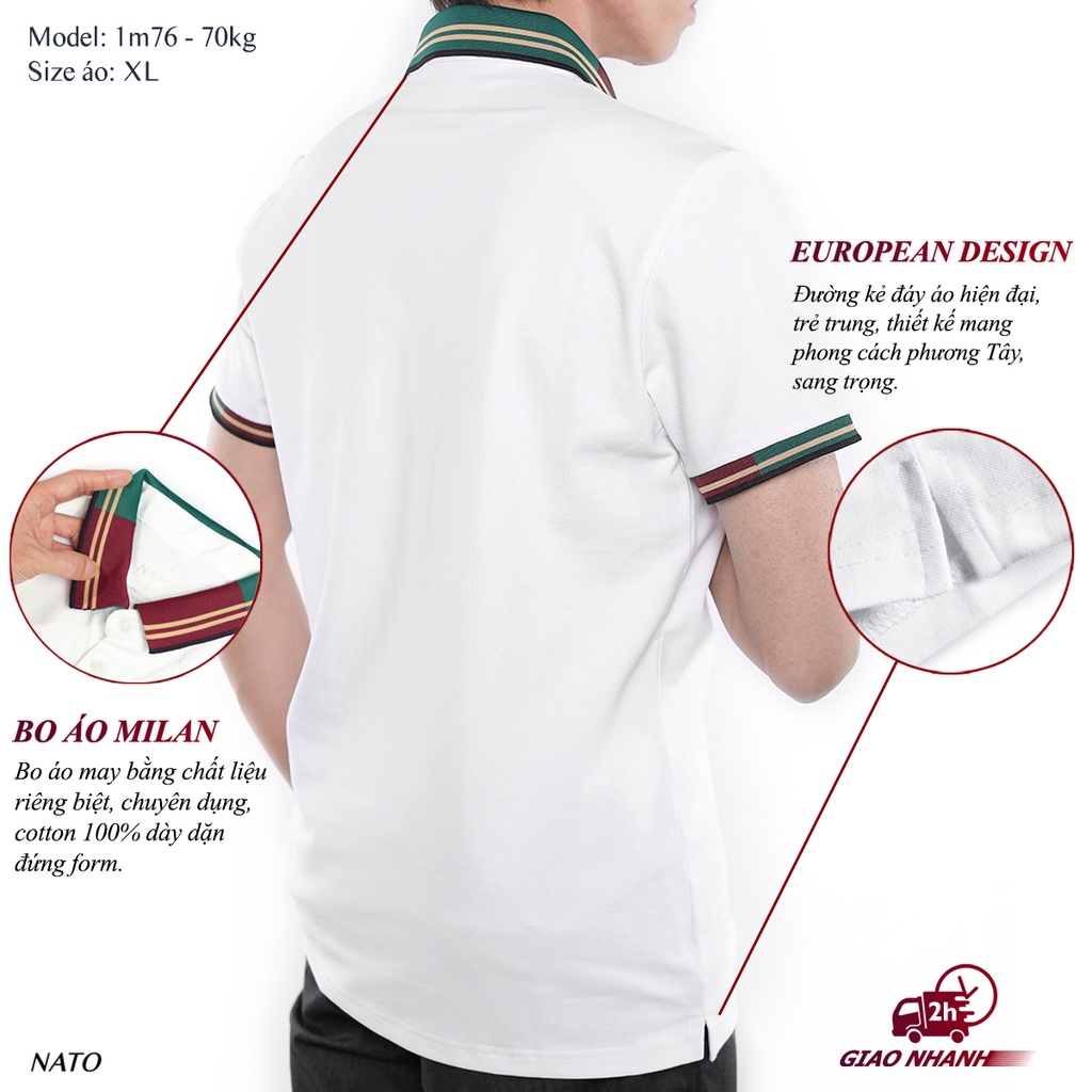 Áo Thun Polo Nam GOLF Vải Cotton Cá Sấu Cao Cấp Basic Đẹp Tay Ngắn Có Cổ Màu Trắng Đen Đỏ Xanh Navy Trơn Họa Tiết NATO