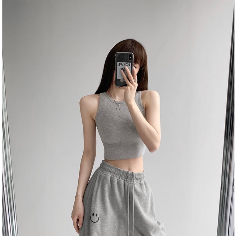 Áo Croptop Sát Lách Nữ Kiểu Dáng Ôm Body Chất Liệu Len Tăm Thoáng Mát (4 Màu Có Bigsize) | BigBuy360 - bigbuy360.vn