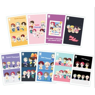 54 Lomo ảnh Bangtan chibi pop up 2019