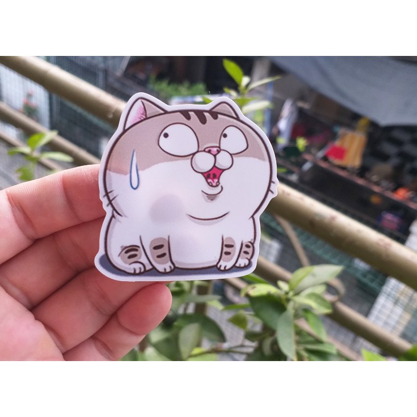 Bộ 40 tem dán Mèo Mập. Sticker chống nước dùng trang trí điện thoại , máy tính bảng , máy tính PC laptop , xe đạp...
