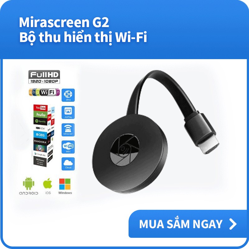 GOOGLE Thiết Bị Nhận Tín Hiệu Mirascreen 2 Mini Pc Android Tv 2.4g