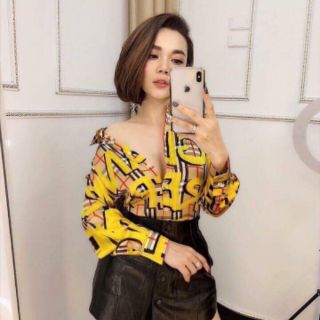 Sơ mi lụa họa tiết 3D