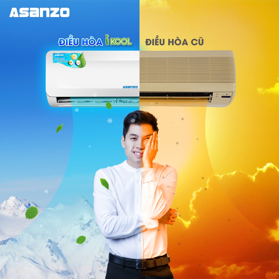 Điều hòa máy lạnh Asanzo thường 1 chiều S09 9000BTU - S12 12000BTU - S18 18000BTU - S28 28000BTU