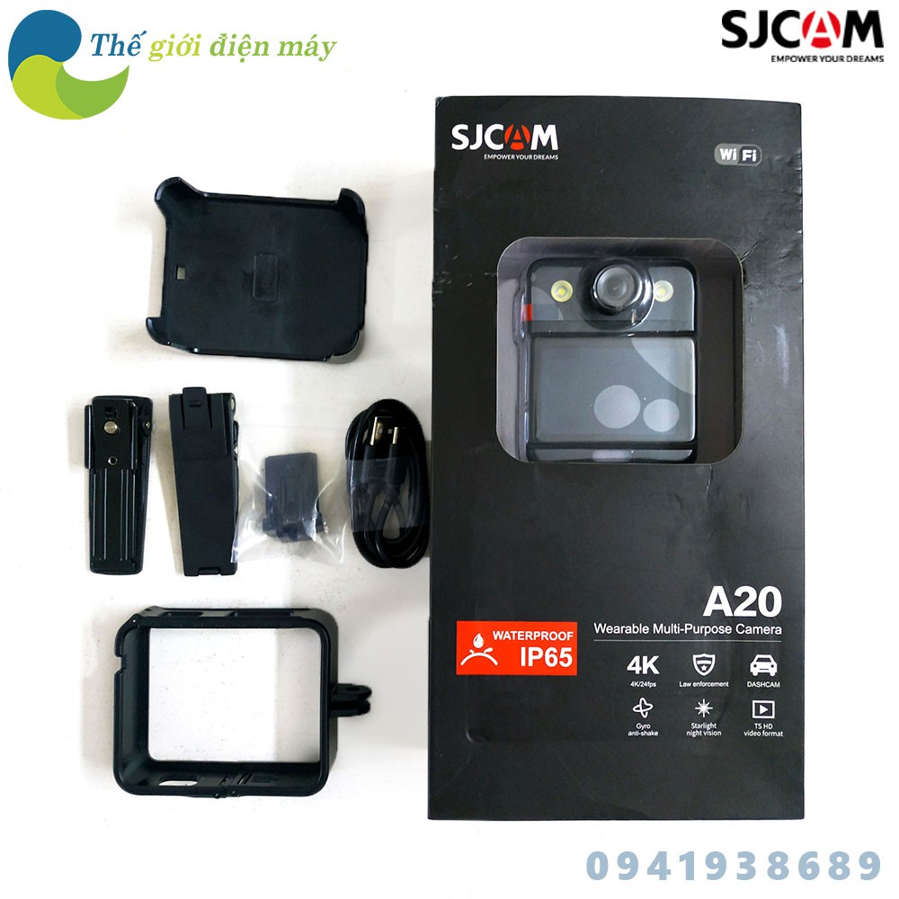 Camera Hành Động Cầm tay SJCAM A20 - Camera Giám Sát Hành trình - Shop Thế Giới Điện Máy