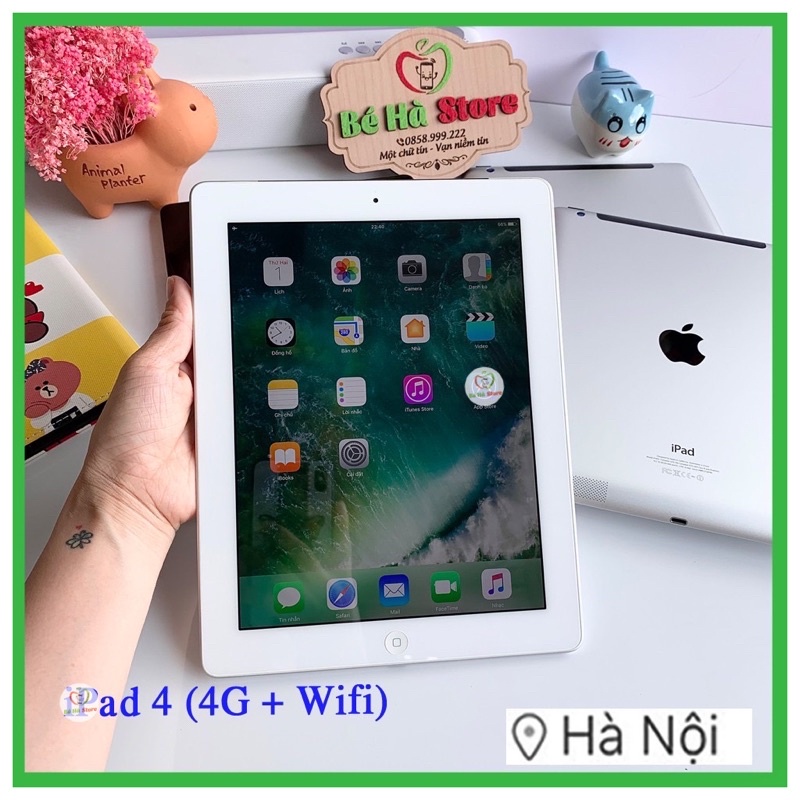 Máy Tính Bảng i. Pad 4 (Wifi + 4G)- 16Gb/ 32G/ 64Gb Chính Hãng - Zin Đẹp 99% -Màn Rentina Siêu Nét/ Pin Cực Trâu/ Loa To