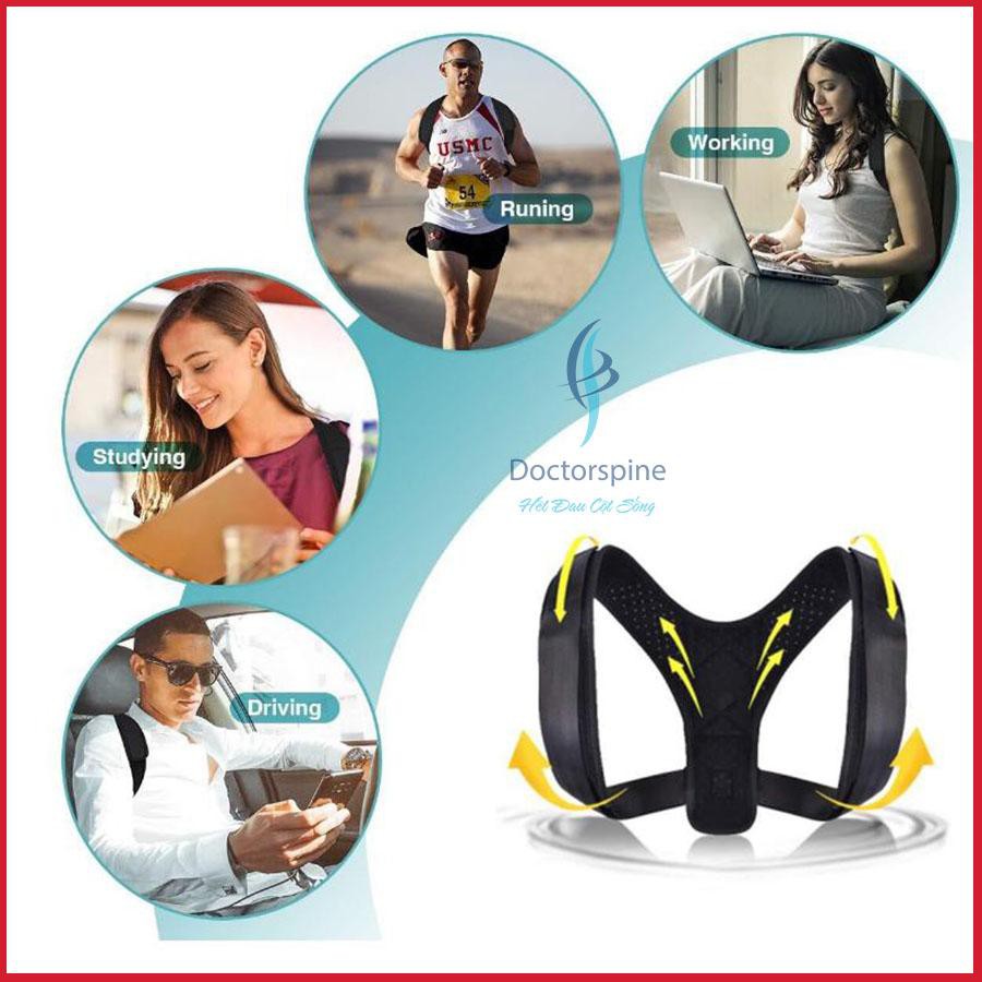 [HÀNG CÔNG TY] Đai chống gù lưng nam nữ Posture corrector - Cải thiện thoái hóa,thoát vị