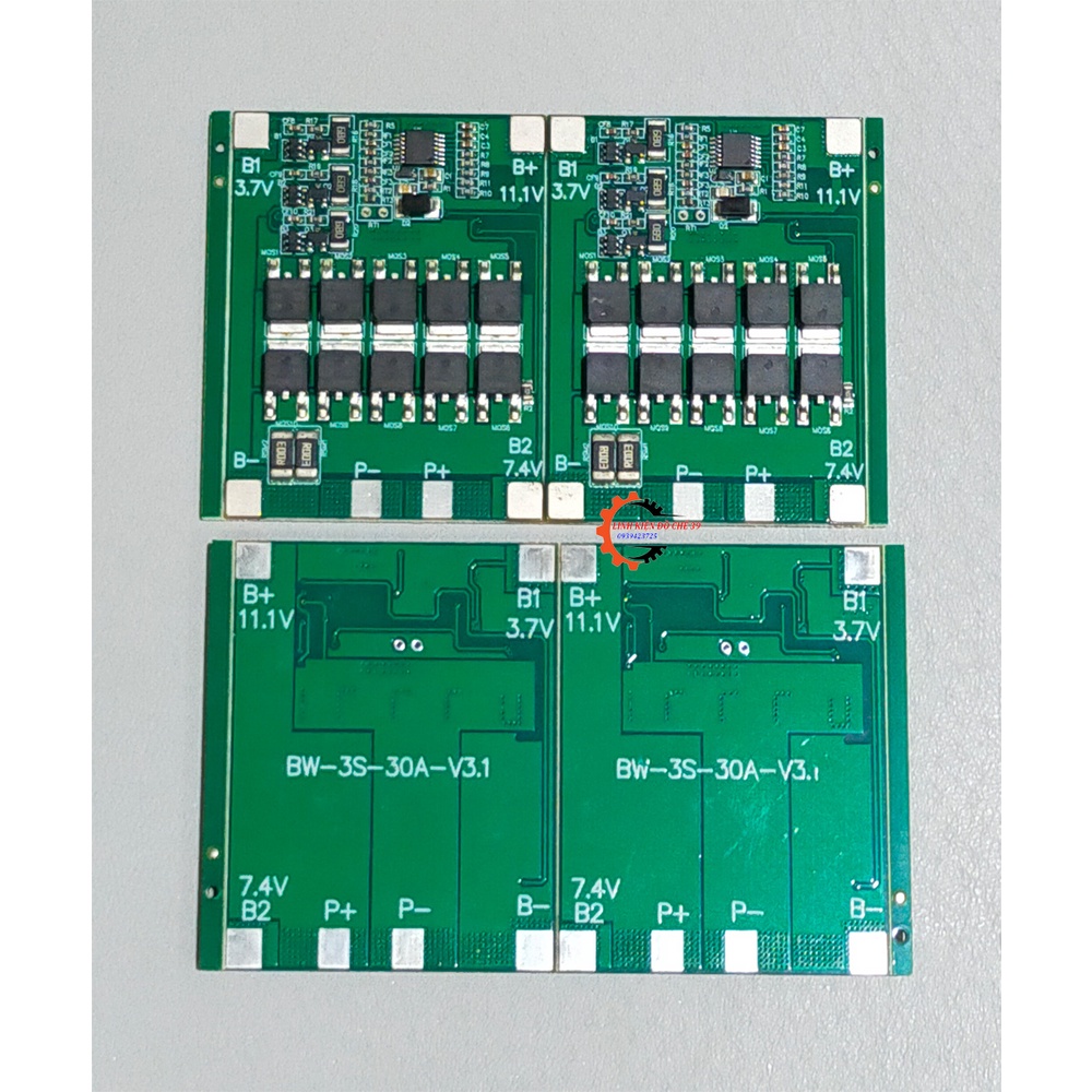 Mạch 3S 12V 30A  sạc cân bằng và bảo vệ pin Li-ion 3.7V.