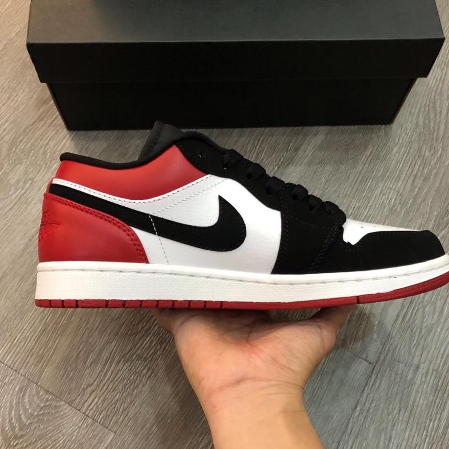 (bachhoa)Giày Jordan Đỏ Đen FREESHIP Sneaker nam nữ đủ size/ Giầy jordan 1 cổ thấp đỏ đen