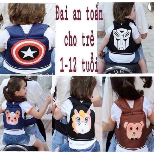 Đai xe máy phản Quang cho bé