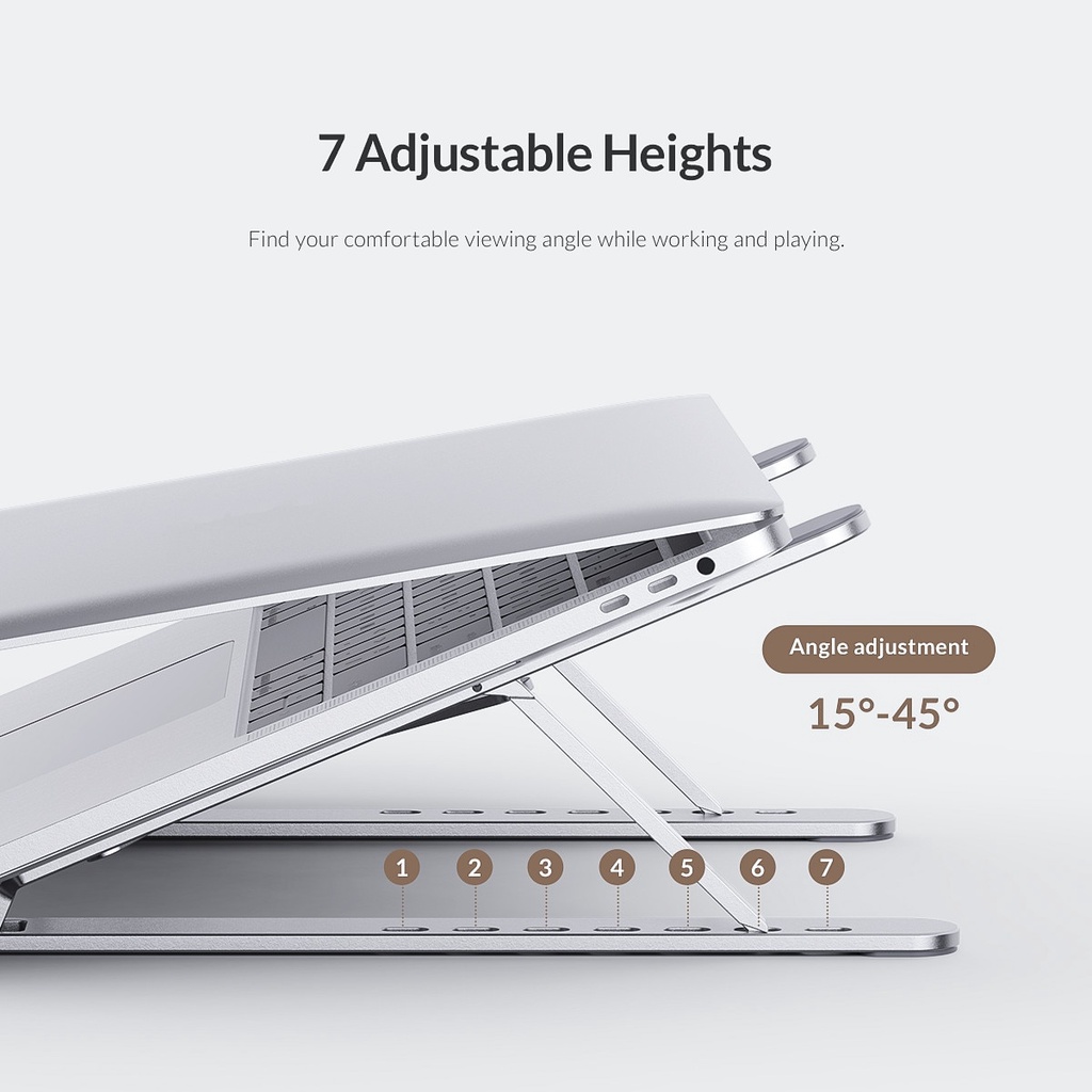 ORICO Giá đỡ bằng nhôm chiều chỉnh 7 góc cho máy tính bảng/laptop/macbook （PFB-A2）