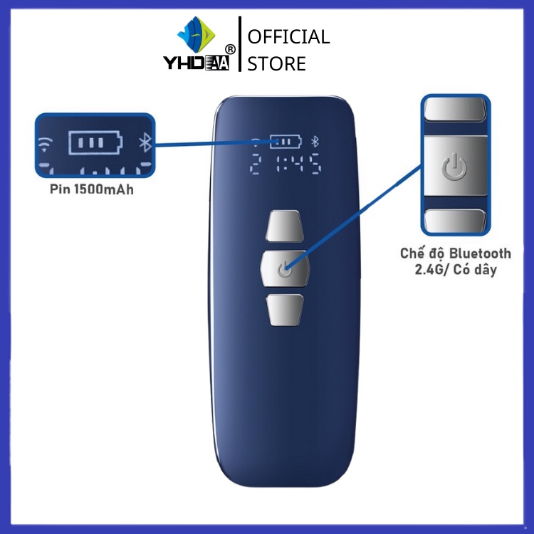 Máy quét mã vạch Bluetooth Qrcode Mini YHD 3200DB 2D