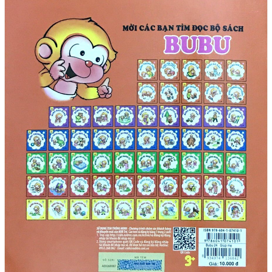 Sách - Bé Học Lễ Giáo - Bubu Giúp Mẹ (Tập 24) (Tái Bản)