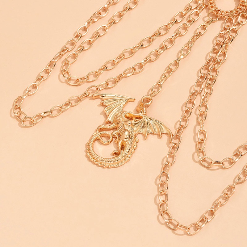 Youyo Dây Mắt Xích Ngắn Tua Rua Hình Rồng Phong Cách Gothic Harajuku Quyến Rũ Cho Nữ