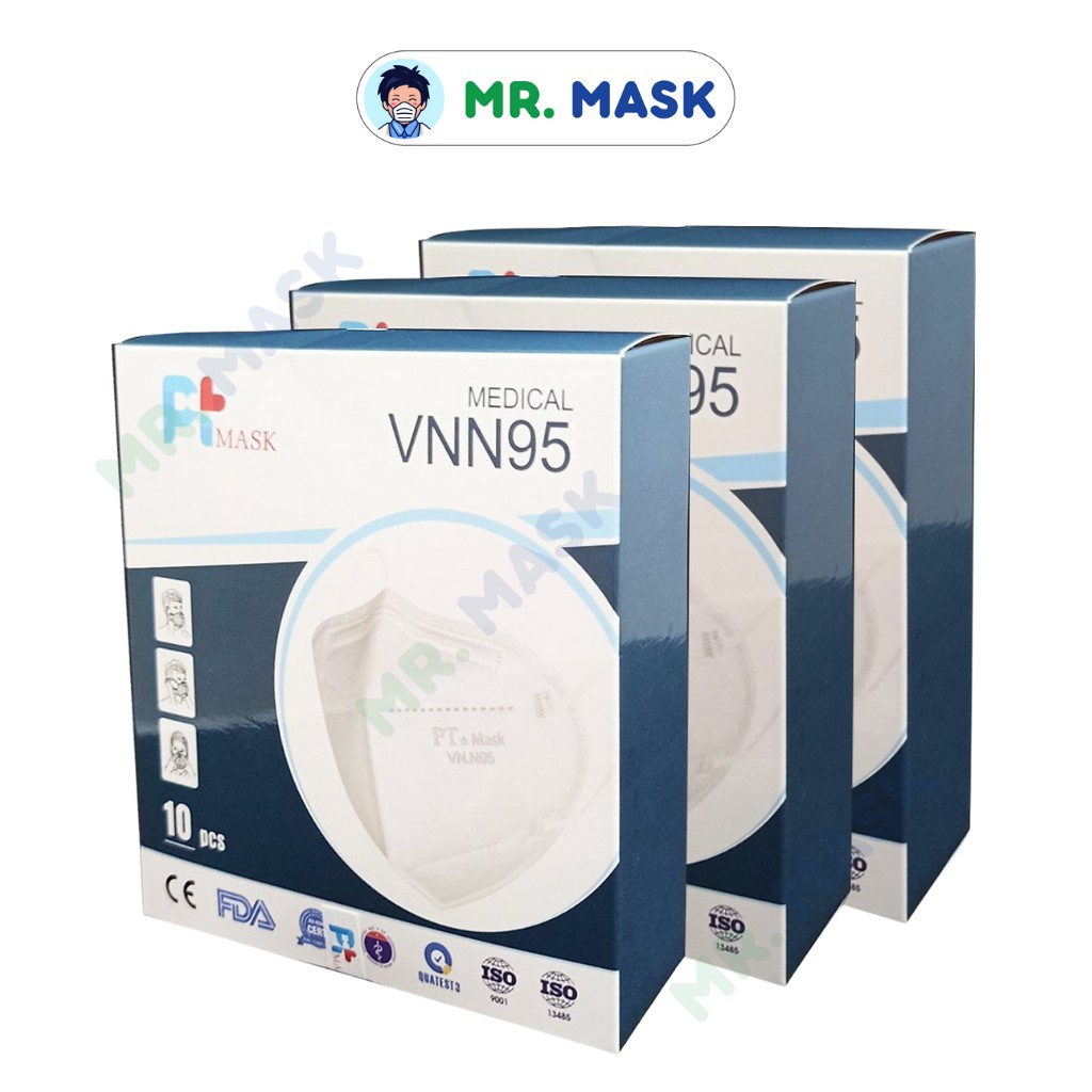 Thùng Khẩu Trang Y Tế N95 Không Van Chính Hãng Phương Tuyến, 4 Lớp Kháng Khuẩn, Kháng Bụi, Lọc 95% Bụi Mịn, 10 cái/hộp