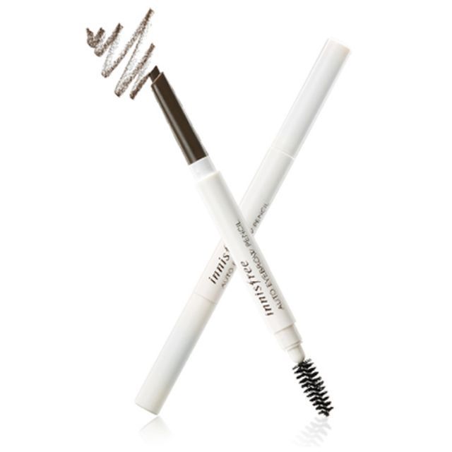 Chì kẻ mày 2 đầu màu Nâu Innisfree Hàn Quốc auto EyeBrown Pencil