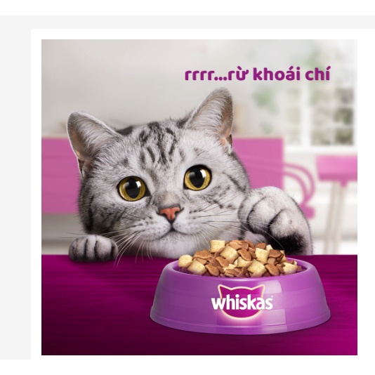 Thức Ăn Mèo Whiskas Vị Cá Biển Túi 1.2kg - Kpetmart