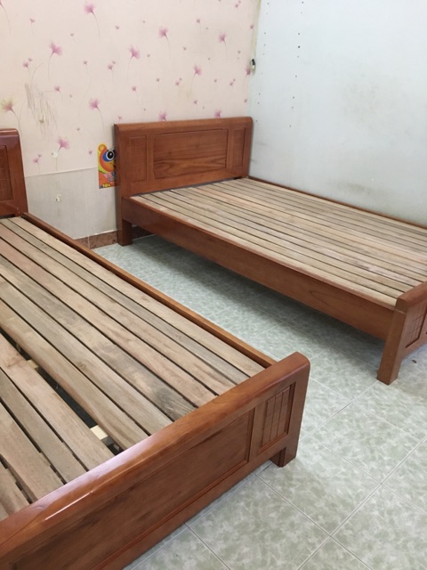 Giường gỗ xoan đào 1m2