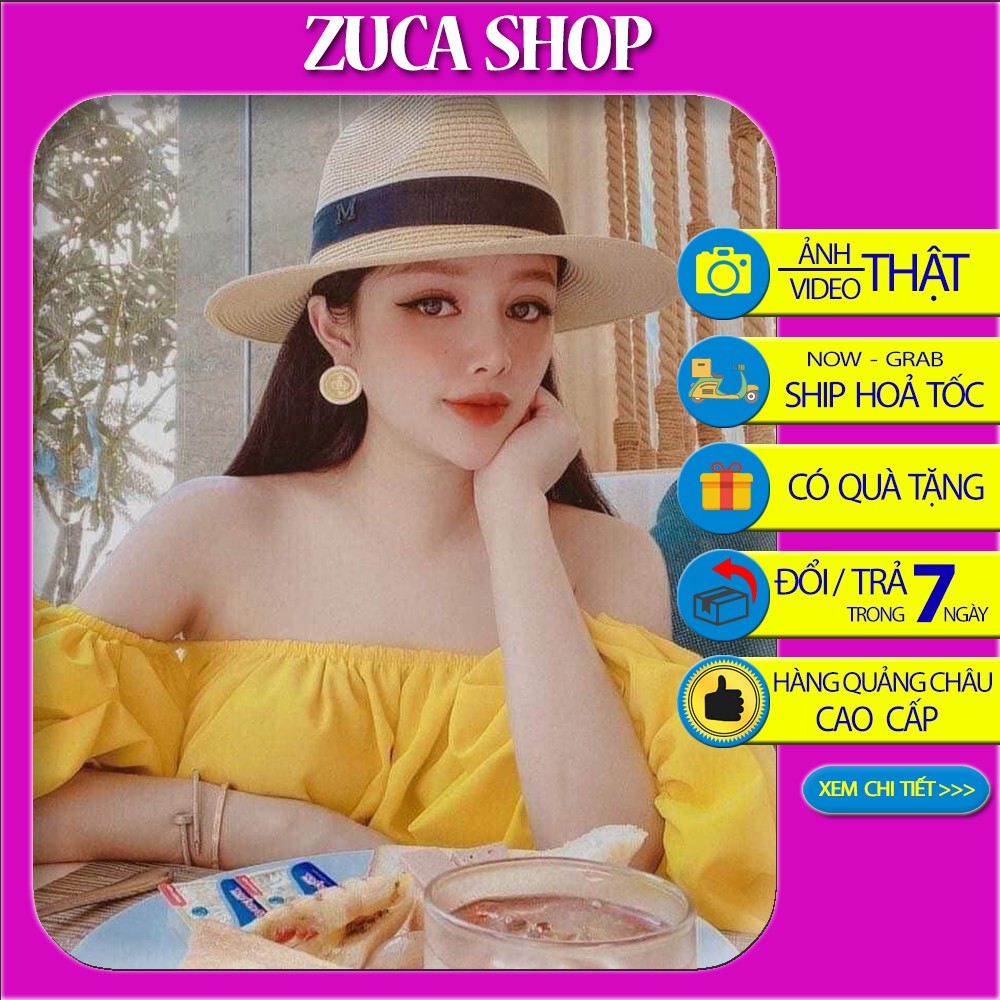[NEW] Mũ cói PANAMA korea đai trắng đen (Sẵn + ảnh thật shop chụp) Zuca Shop