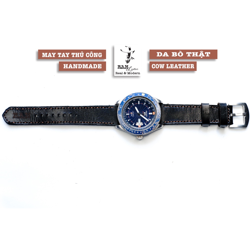 Dây đồng hồ Huawei watch GT da bò thật cao cấp - RAM Leather - p3