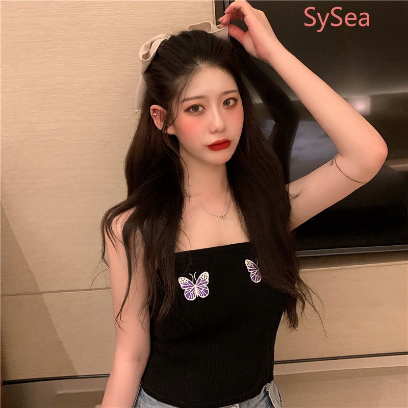 Áo Dệt Kim Sát Nách Hoạ Tiết Thêu Thời Trang Mùa Hè Kiểu Dáng Quyến Rũ