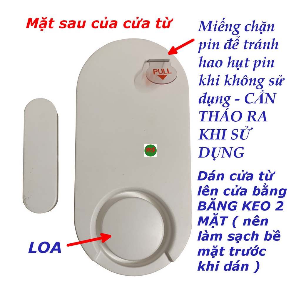 Chuông cửa từ DÁN CỬA báo trộm báo khách có REMOTE điều khiển từ xa 3 CHỨC NĂNG ATA AT-228CT