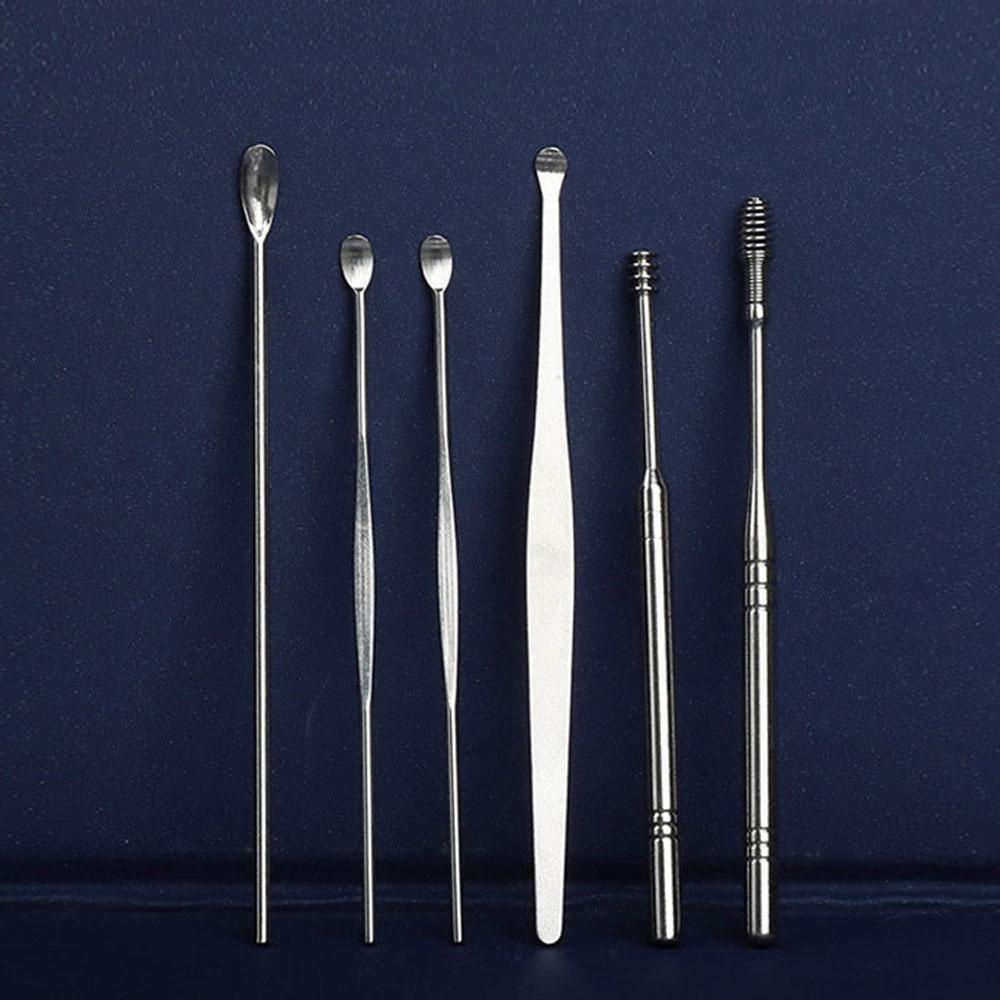 Dụng Cụ Lấy Ráy Tai Bằng Thép Không Gỉ Xoay 360 Độ Đa Năng° Dụng Cụ Lấy Ráy Tai Dạng Xoắn Ốc Tái Sử Dụng Tiện Lợi