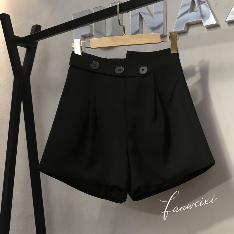 BIGSIZE Quần đùi đai lệch 3 cúc chất tuyết mưa | BigBuy360 - bigbuy360.vn