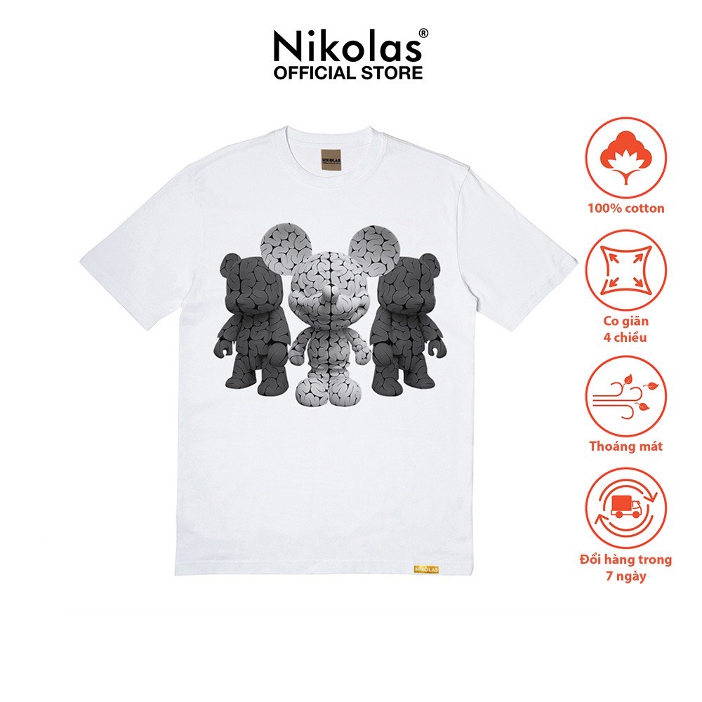 Áo thun trẻ em Nikolas 100% Cotton MICKEY BRAIN