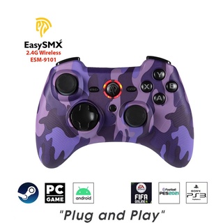 Tay cầm chơi game không dây easysmx esm 9101 2.4g wireless gaming controller cho pc mobile có rung - ttgshop