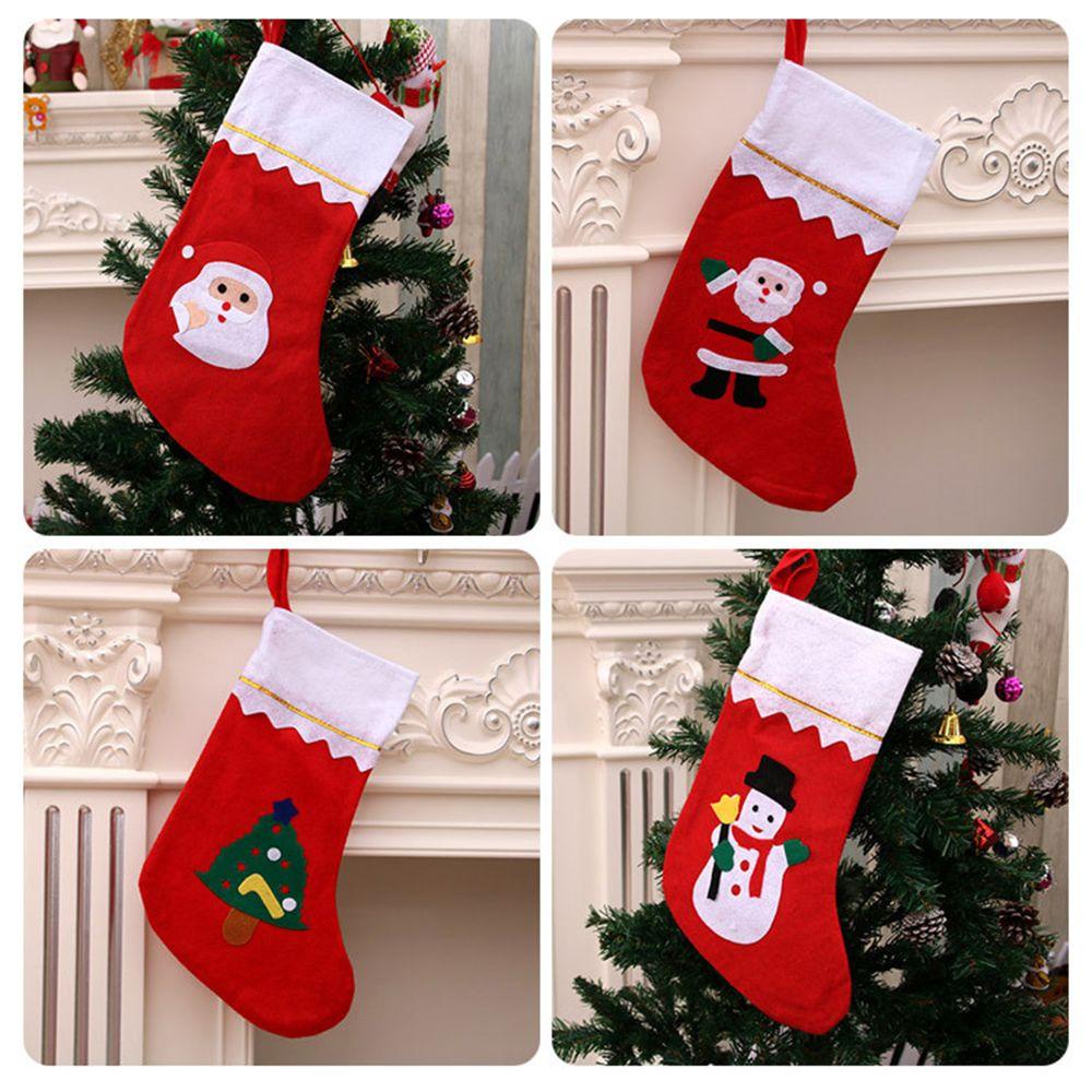 Túi Đựng Kẹo Hình Chiếc Tất Dùng Trang Trí Giáng Sinh DIY