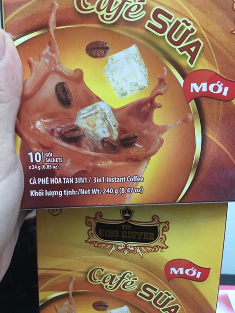 CAFE SỮA ĐÁ KING COFFEE 240g 10 gói x 24g