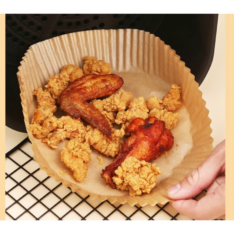Giấy Nến Nướng Bánh Giấy Nến Thấm Dầu- Giấy Dầu Chống Thấm Dùng Cho Nồi Chiên Không DầU set 50 cái  #HCM