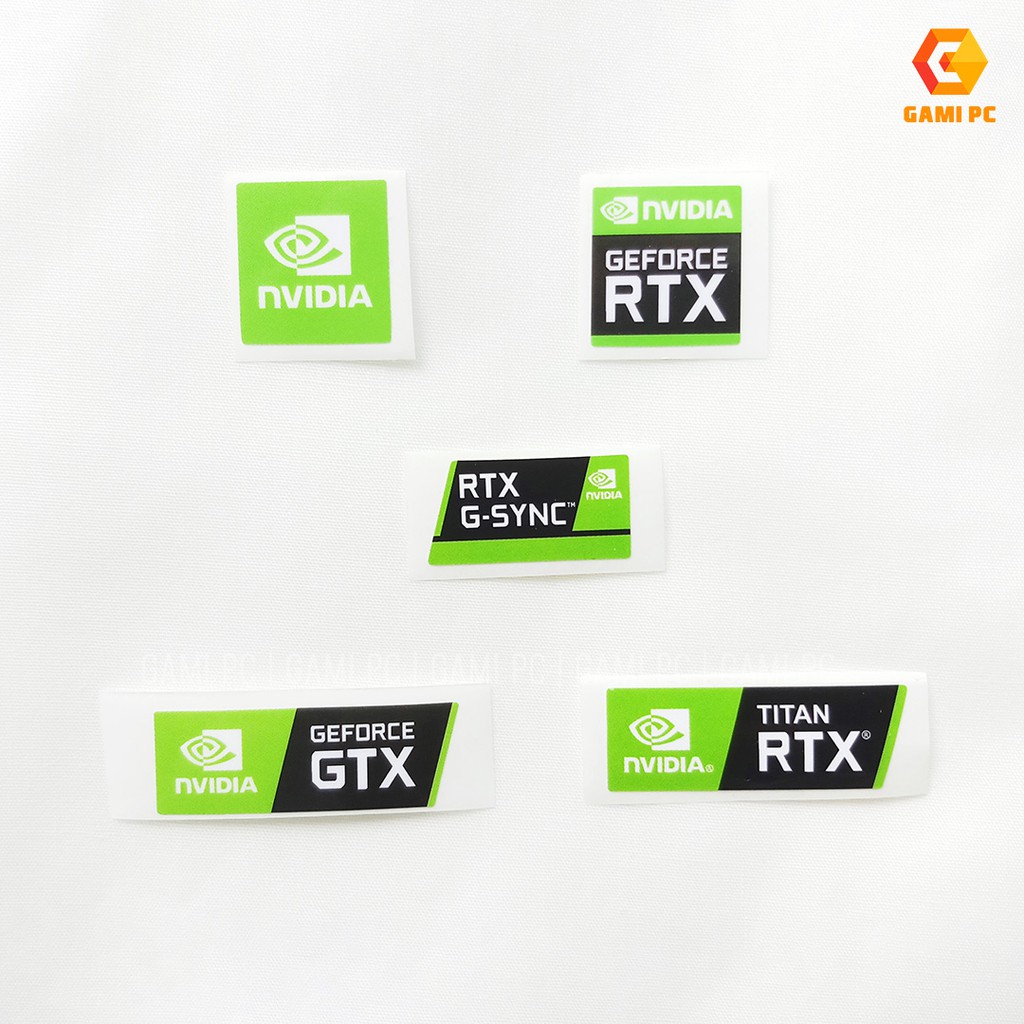 Sticker card màn hình - miếng dán hình dán NVIDIA GEFORCE GTX/RTX G-SYNC trang trí PC, Laptop 1020ST