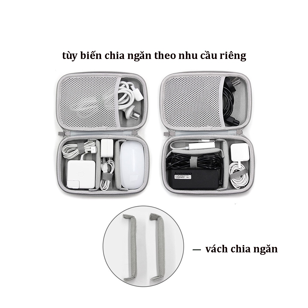 Hộp Đựng Cáp Sạc Laptop Mac Book Dáng Cứng, Túi Đựng Phụ Kiện Máy Tính, Pin Dự Phòng, Đồ Công Nghệ, Sạc Cáp, Túi Baona