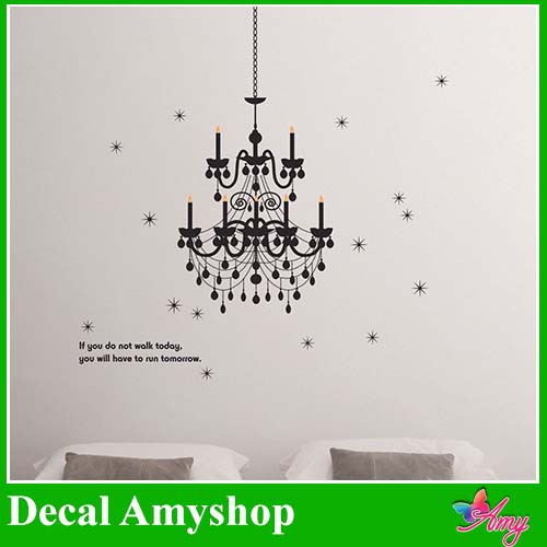 Decal dán tường Chùm đèn 3D - DKN057