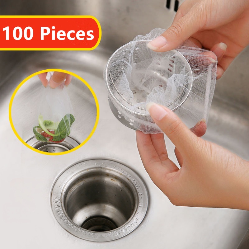 100 Túi Lọc Rác Bồn Rửa Chén