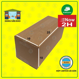 Bộ 50 thùng carton 25x10x10 trơn dán đẹp