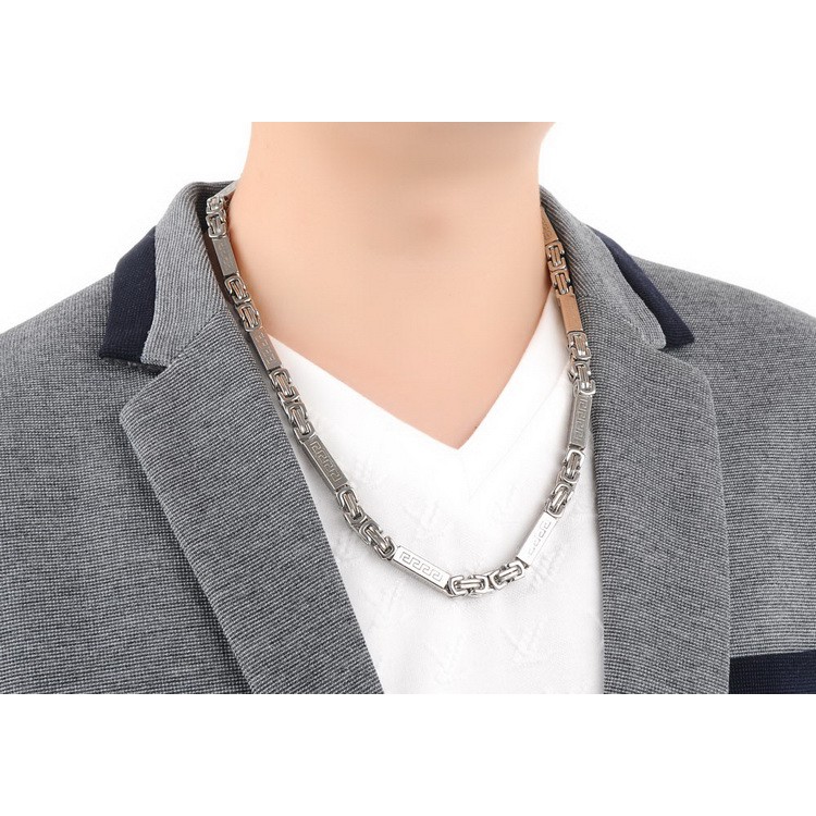 Dây chuyền inox nam ziczac - MN03