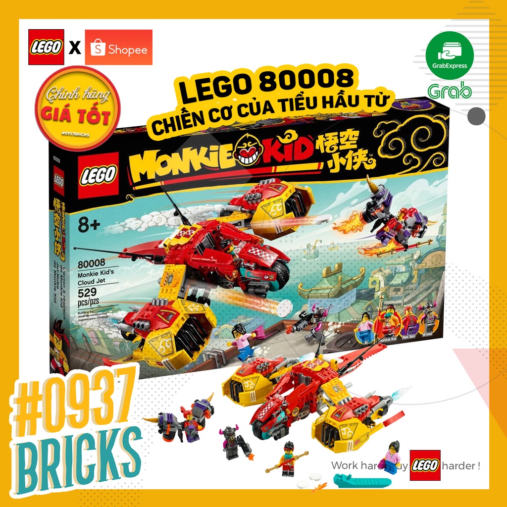 80008 LEGO MONKIE KID lego 80008 Tiểu Hầu Tử Chiến cơ vô địch 0937Bricks