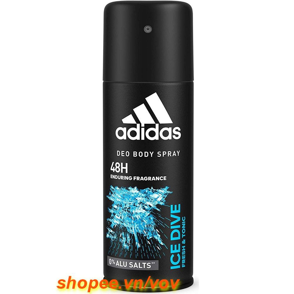 Xịt khử mùi toàn thân Adidas Ice Dive 150ml 96g 100% chính hãng.