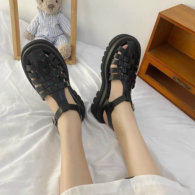 Sandal rọ Quảng Châu chất nhựa đúc cao cấp đế thô 5p lên chân chất lừ | BigBuy360 - bigbuy360.vn
