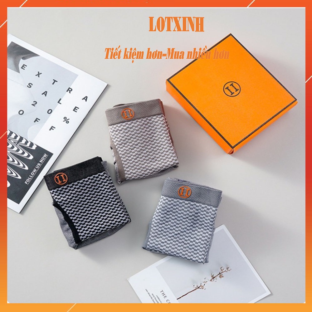 [GIẢM GIÁ] Hộp 3 quần Sịp đùi Nam kháng khuẩn Cao cấp co dãn thoải mái đến 75kg LOTNAM14