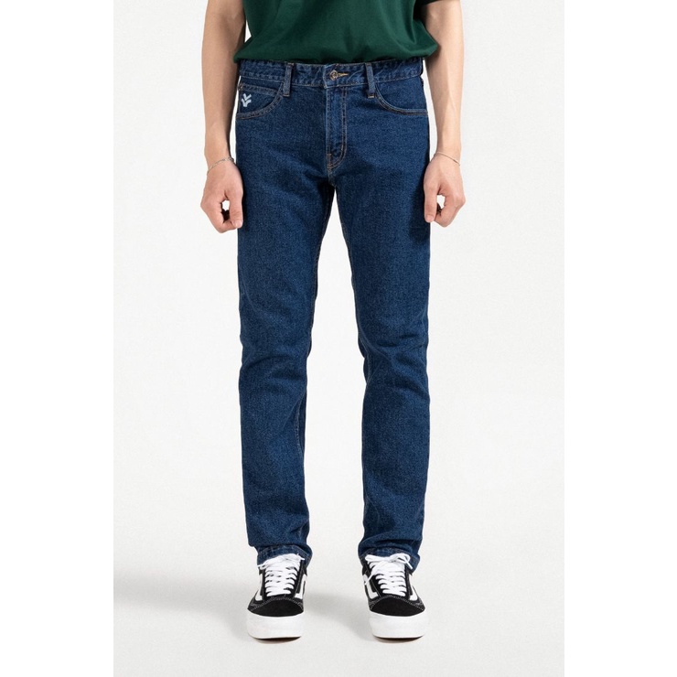 OWL BRAND® BASIC SLIM JEANS - Quần jeans dài ống suông / Xanh đậm - OWL140222