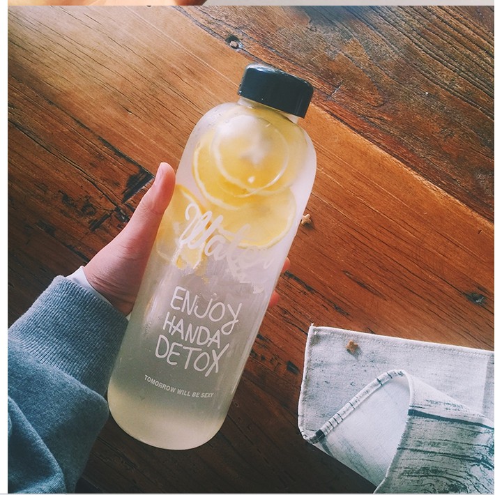 [ TẶNG TÚI VẢI VINTAGE] Bình Nước Dung Tích Lớn 1000ML phong cách tối giản | BigBuy360 - bigbuy360.vn