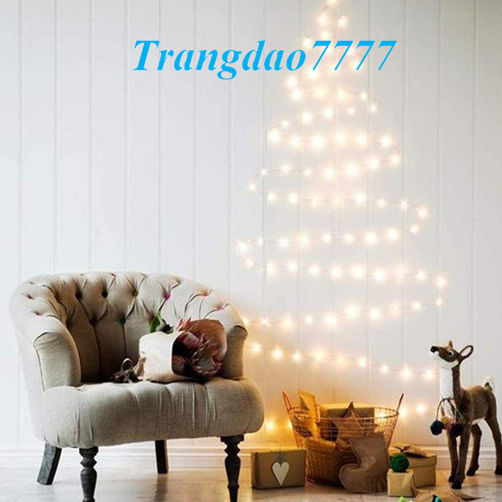 Kèm Sẵn Pin AG13-Chỉnh 3 Kiểu Đèn- Đèn Led Đom Đóm Fairy Light Trang Trí Decor Quấn Cây Sân Vườn Noel Lễ Tết