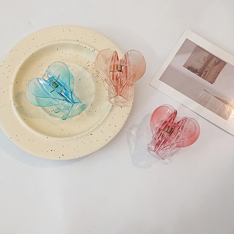 Kẹp Tóc 2021 Hai Lớp Hình Trái Tim Ngọt Ngào Đáng Yêu